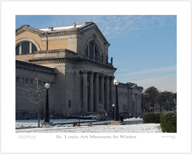 St. Louis Art Museum In Winter St. Louis Art Museum In Winter